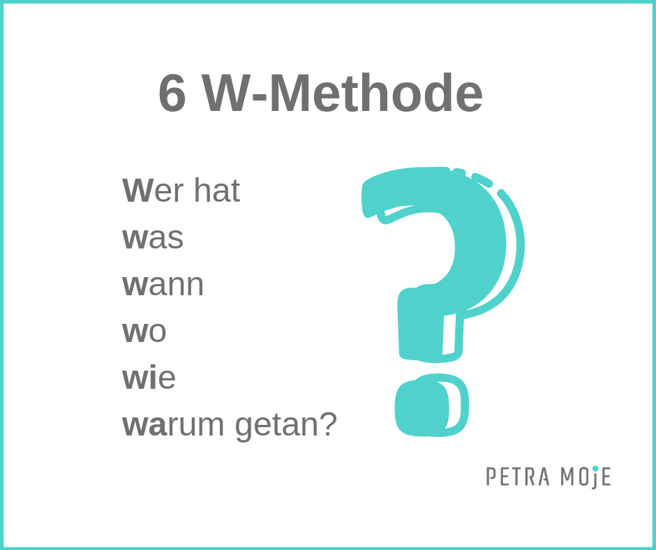Entscheidungen treffen 6 W-Methode 