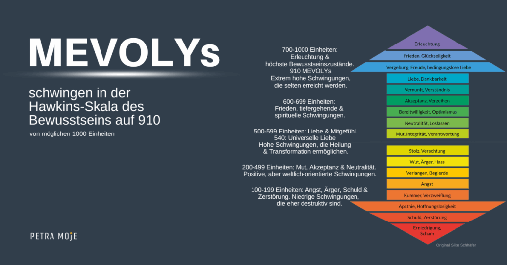 MEVOLYs: Wie kommen die Frequenzen hinein? Ansicht der Hawkins-Skala mit kurzen Anhaltspunkten.
