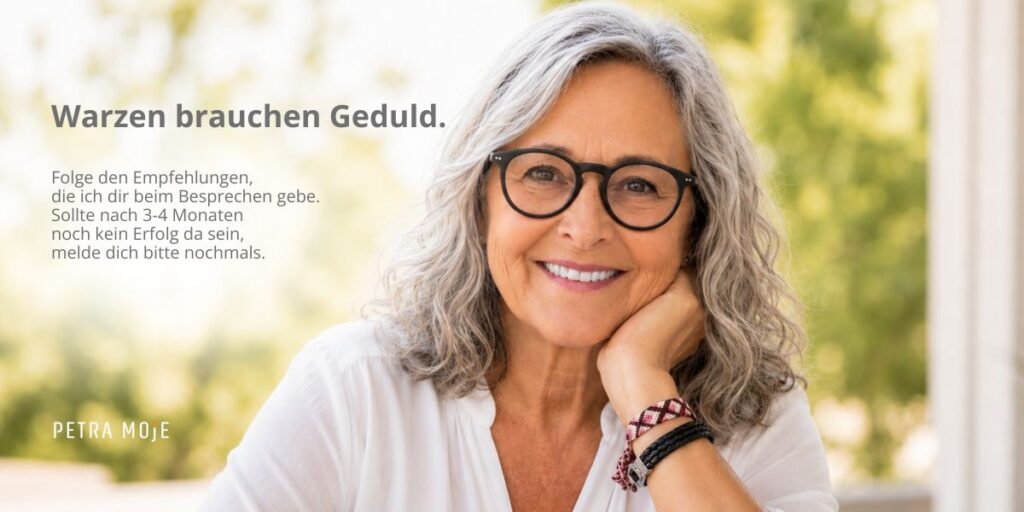 Warzen besprechen: Geduld und konsequente Begleitung beim Besprechen von Warzen. Porträt von Petra Moje