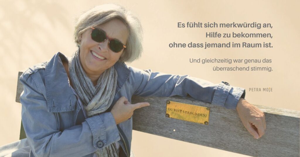 Besprechen auf Distanz – ruhige Verbindung und Begleitung über die Ferne mit Petra Moje. 
